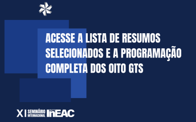 Acesse a lista de resumos selecionados e a programação completa dos oito GTs